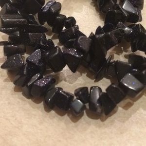 Blue Goldstone necklace.